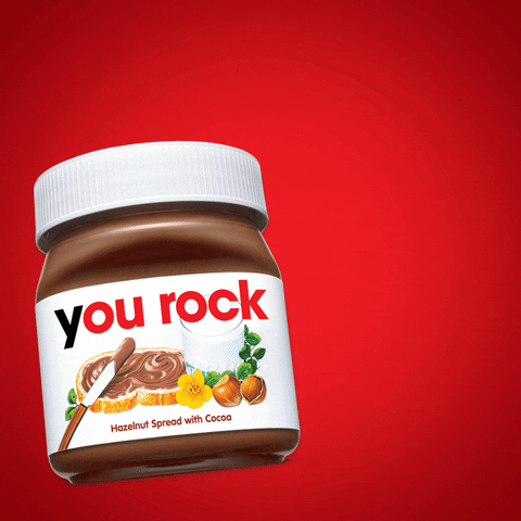 Embalagem Nutella escrito 'You Rock". Nutella foi um dos negócios que inovaram em tempos de crise.