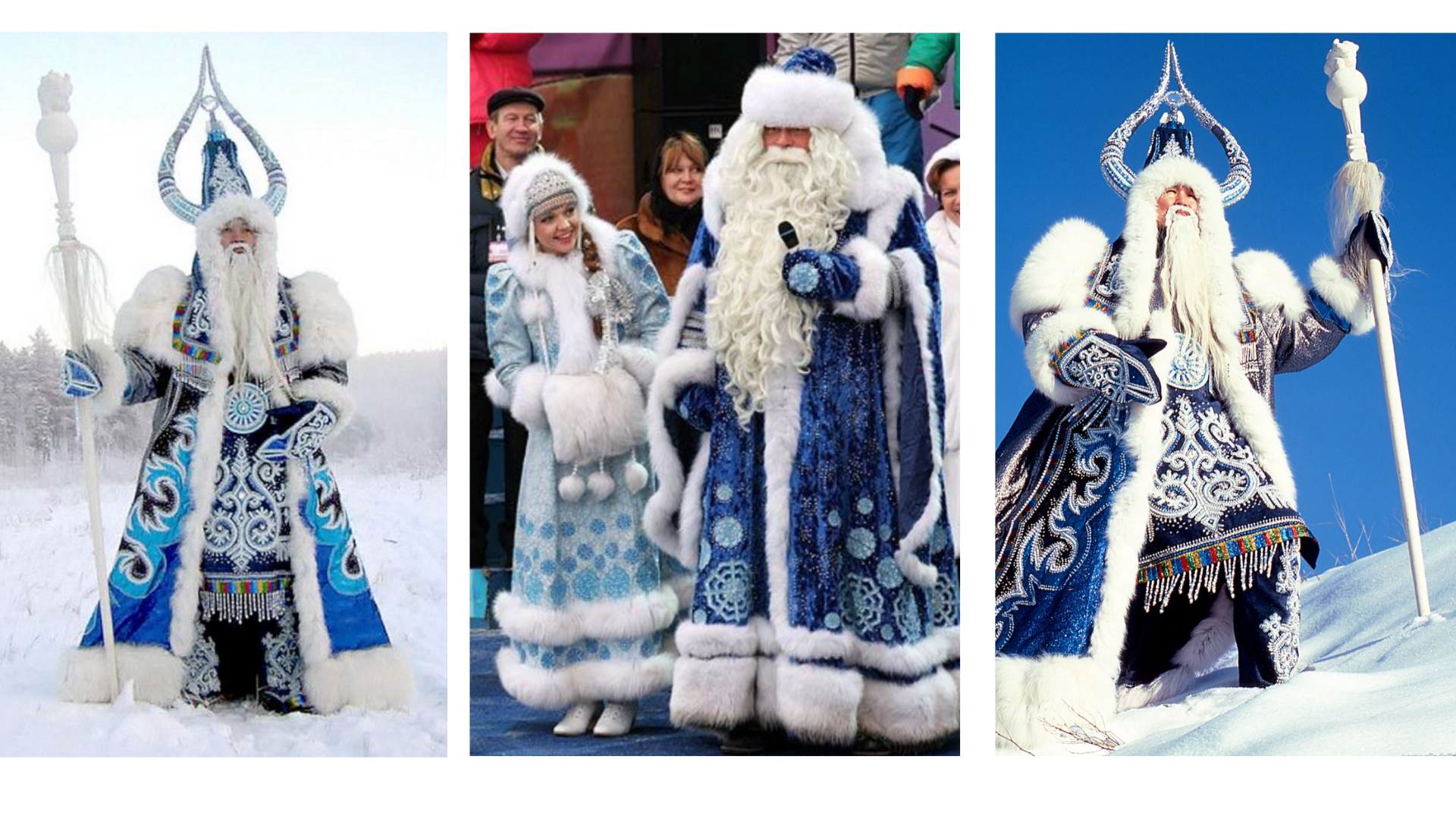 Tradicional Papai Noel do Natal na Rússia. 
