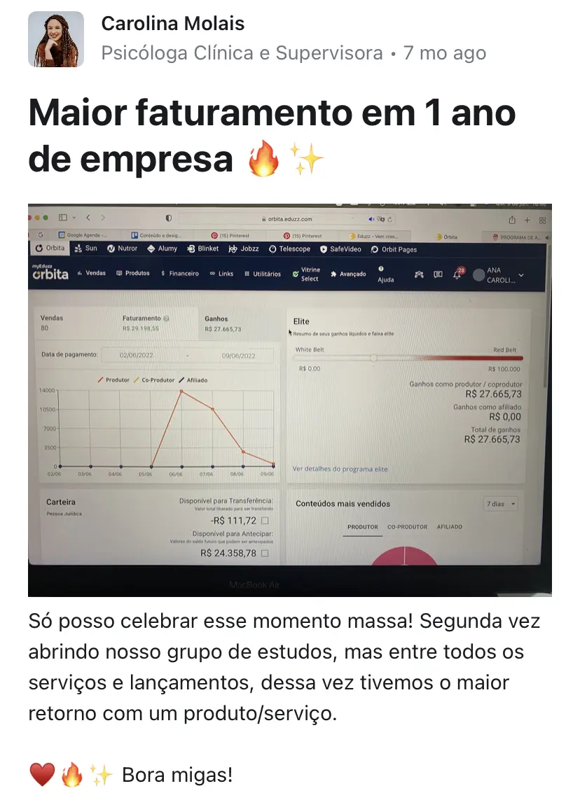 carol faturamento