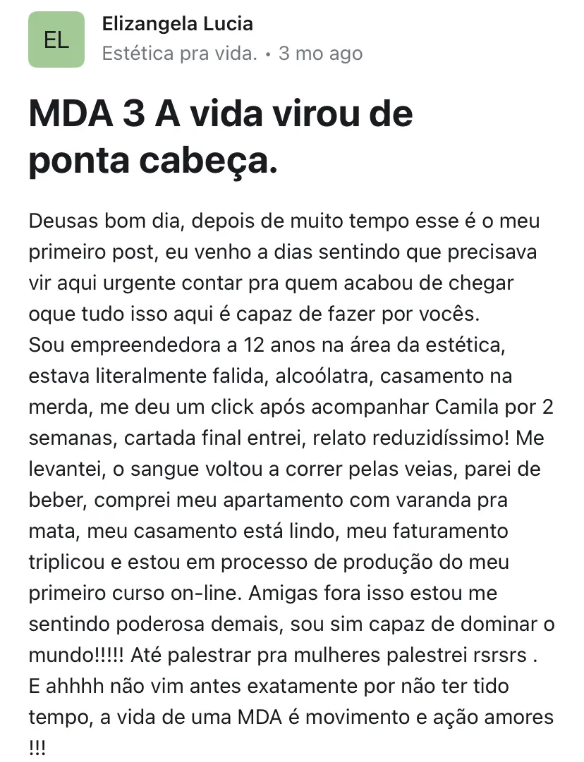 elizangela faturamento triplicou